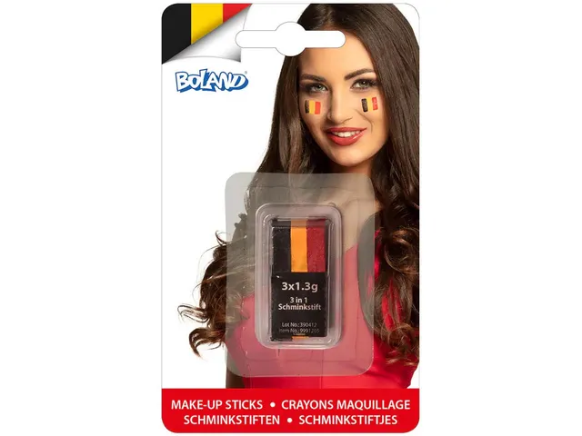 België schminkstick zwart-geel-rood