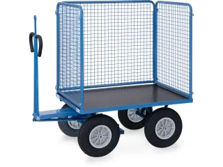 Handtrekwagen 6444PZ 750kg 1135x795mm draadgaas polyurethaan trekoog - 2