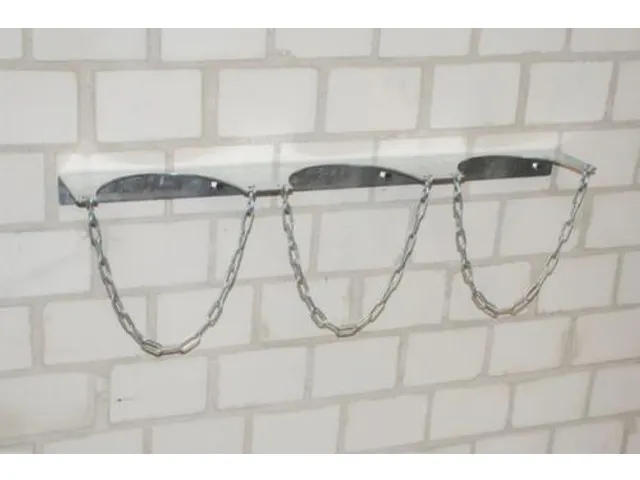 wandhouder voor gasflessen,v. 3xØ 320mm fles,HxBxD 50x1180x180mm