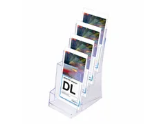 Folderhouder Balie of Wand 4x 1/3 A4 Staand