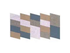 Akoestische PET-vilt Parallellogram tegels set assorti 30x25cm 22 stuk