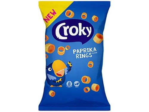 Croky rings paprika chips, zakje van 75 gram
