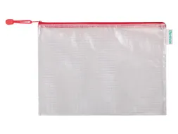 Opbergtas Tarifold met rits 330x240mm PVC rood