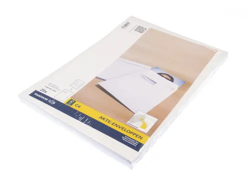Envelop Raadhuis 229x324 C4 VL akte plakstrip wit 120gr 25 stuks