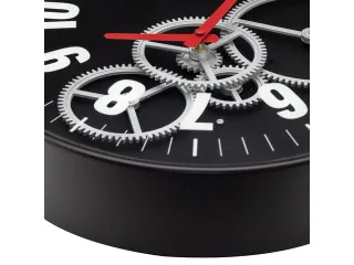 Wandklok Nextime 36cm Gear Clock zwart metaal/glas - 4