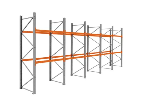palletstelling,basis+4xaanbouw,HxBxD 3360x9725x1100mm,vakl. 3000kg