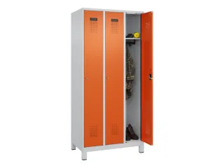 locker,HxBxD 1950x900x500mm,3vak,vak B 300mm,cil.-slot,voeten - 1