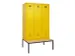 locker met bank,voor scheiding van kleding,HxBxD 2120x1200x815mm,3vak