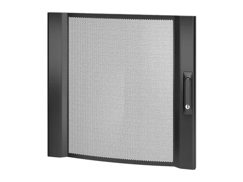 Netshelter SX 12U 600mm breed geperforeerde gebogen deur zwart
