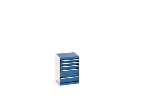 ladekast HxBxD 700x525x525mm 5laden romp RAL7035 front RAL5010
