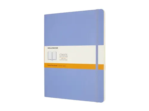 Notitieboek Moleskine XL 190x250mm lijn soft cover hydrangea blue