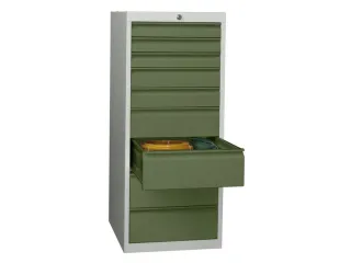 ladekast HxBxD 1200x500x600mm 9laden slot RAL7035 front RAL6011 - 2