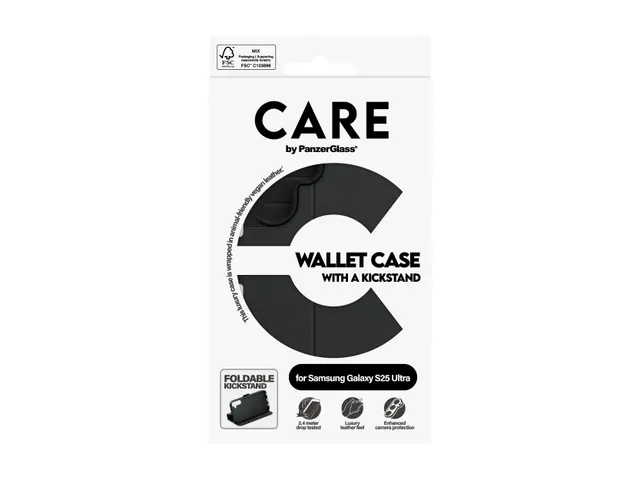 PanzerGlass CARE by Wallet Case w. Kickstand Samsung Galaxy S25