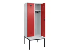 locker met bank,HxBxD 2120x800x815mm,2vak,vak B 400mm,cilinderslot