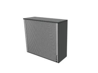 opzetkast,v. roldeurkast,HxBxD 1070x1200x445mm,roldeur,MS-donkergrijs - 1