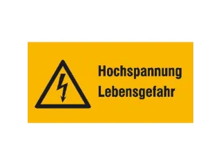 waarschuwings-combibord,v. binnen/buiten,Hoogspanning levensgevaar,PVC - 1
