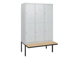 Dubbeldekse dekenkist,HxBxD 1950x1200x815mm,3x2vak.,vak B 400mm