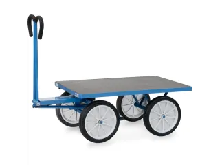 Handtrekwagens 6404v 4 Wielen 1000kg 1200x800mm Massief Rubber - 1