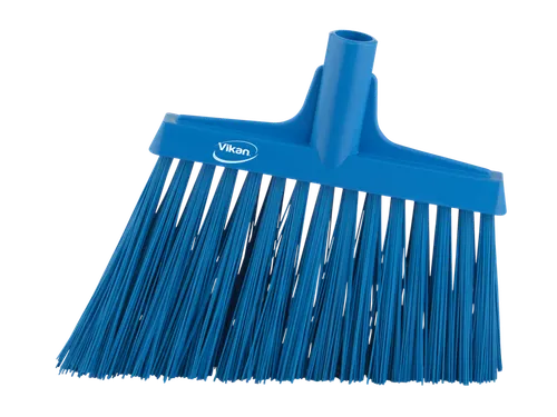 Hygiene 2914-3 hoekbezem, blauw harde lange schuine vezels