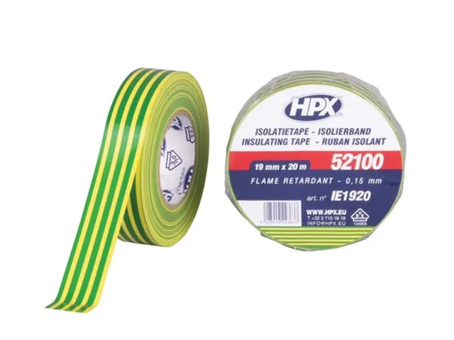 PVC Isolatietape VDE - Geel/Groen 19mm x 20m