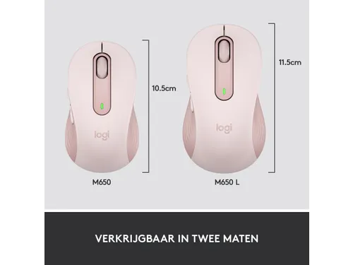 Logitech Signature M650 Muis Maat L Roze