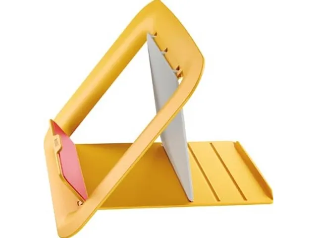 Laptopstandaard Leitz Ergo Cosy verstelbaar recyled geel