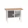 werkbank,HxBxD 830-930x1250x600mm,multiplexblad,uitrusting: 1lade,kast