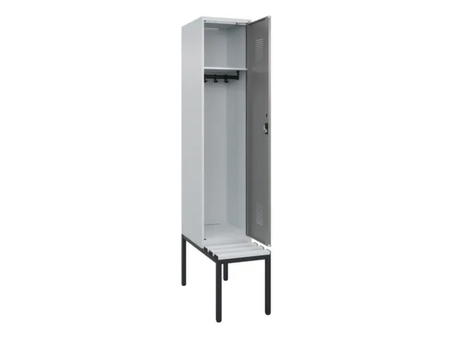locker met bank,HxBxD 2120x400x815mm,1vak,vak B 400mm,cilinderslot