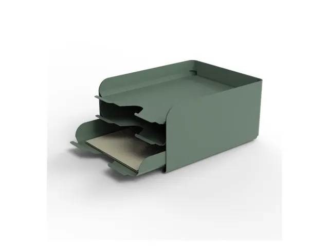 ODBLOC metalen brievenbak 3-delig groen