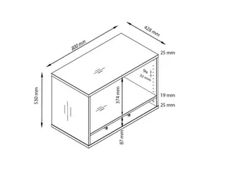 containeropzet,HxBxD 530x428x800mm,m. 3kunstst. inzetelementen DIN A4 - 2