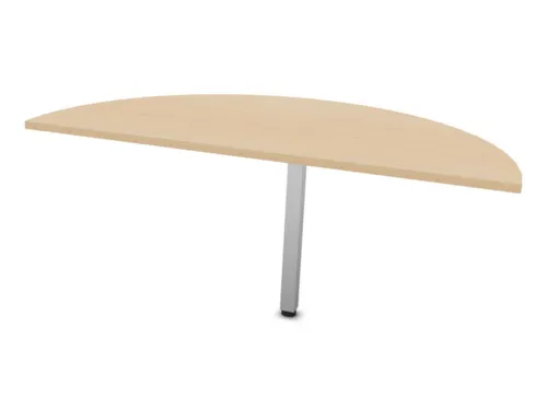 aanbouwtafel,HxBxD 740x1400x700mm,halfrond,NE-esdoorn