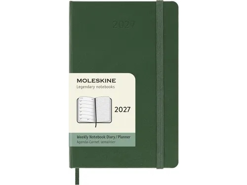 Agenda 2027 Moleskine 12M Weekly 7dag/1pagina pocket hc myrtle green