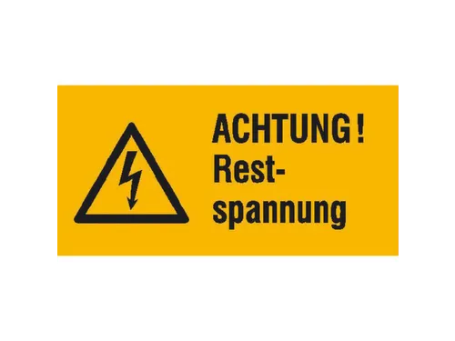 waarschuwings-combibord,v. binnen/buiten,Let op! Restspanning,PVC
