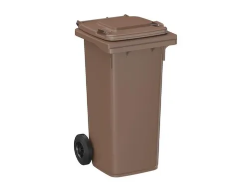 container,120l,HxBxD 933x500x550mm,deksel bruin,romp HDPE bruin