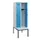 locker met bank,HxBxD 1950x600x815mm,2vak,vak B 300mm,draaigrendel