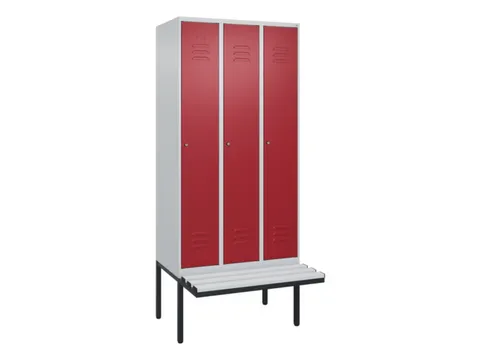 locker voor scheiding van kleding,HxBxD 2120x900x815mm,3vak