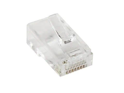 Cat5e RJ45 gevlochten modulaire stekkerconnector glashelder 50 stuks