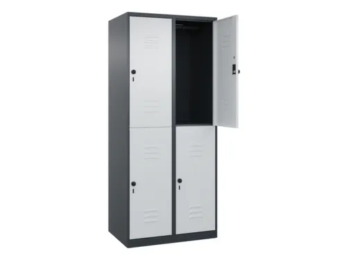 dubbeldekse locker,HxBxD 1850x800x500mm,2x2vak.,vak B 400mm