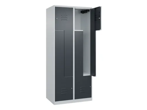 Z-garderobekast,HxBxD 1850x800x500mm,vak B 200/400mm,cil.-slot