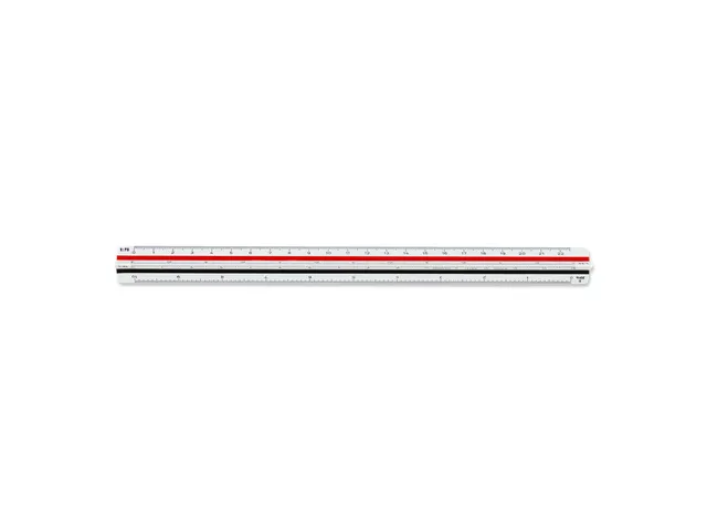 Règle graduée triangulaire 1:20:25:33 1/3:50:75:100