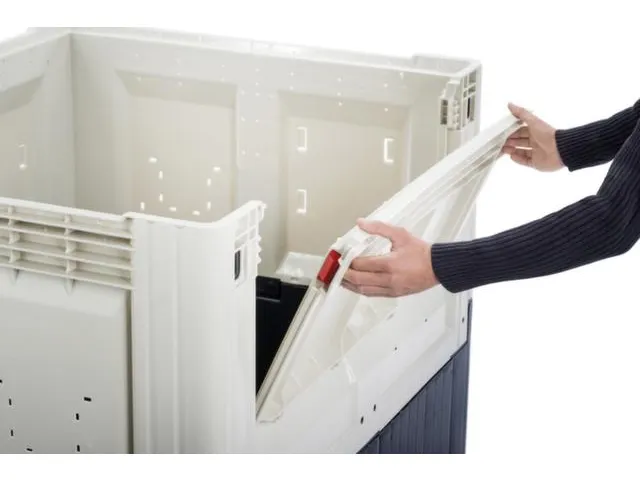 Palletbox,HxLxB 805x1200x1000mm,720l,PE,zwart/ivoorkleurig