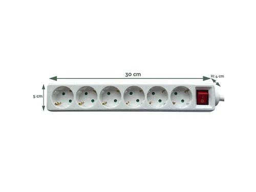 Stekkerdoos BRASQ 6 voudig 1.4 meter wit