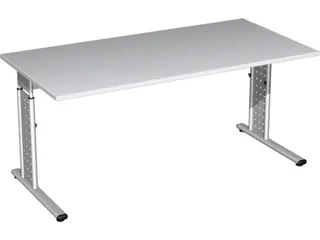 Bureau C-Poot Hxbxd 680-820X1600X800Mm Lichtgrijs - 1