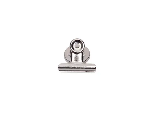 Papierklem MAUL Bulldog met magneet 40mm capaciteit 15mm zilver
