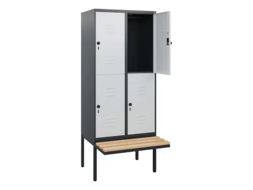 Dubbeldekse dekenkist,HxBxD 1950x800x815mm,2x2vak.,vak B 400mm