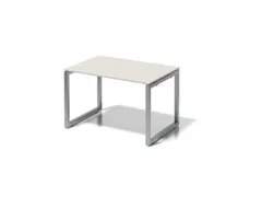 bureau,HxBxD 740x1200x800mm,blad grijswit,sledeframe zilverkleurig