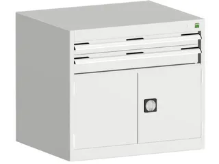 ladekast HxBxD 700x800x525mm 2laden RAL7035 front RAL7035 - 1