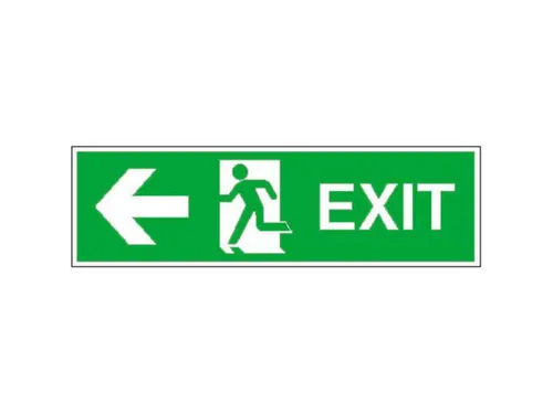 Vluchtroute-combinatiebord,Vluchtweg links,pijl links,aluminium