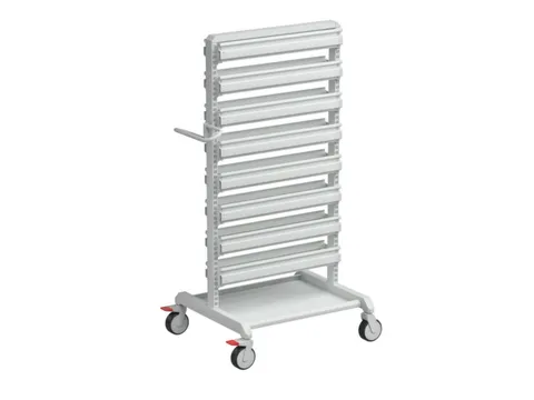 verrijdbare ESD-stelling,v. zichtbakken,HxBxD 1630x780x715mm