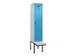 locker met bank,voor scheiding van kleding,HxBxD 2120x400x815mm,1vak